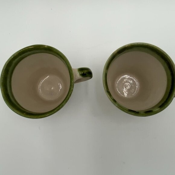 Pair of Vintage John B. Taylor USA Stoneware Coffee Cups Harvest Pear 3.5" - Picture 7 of 9